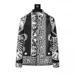 acheter chemise versace barocco white black palais